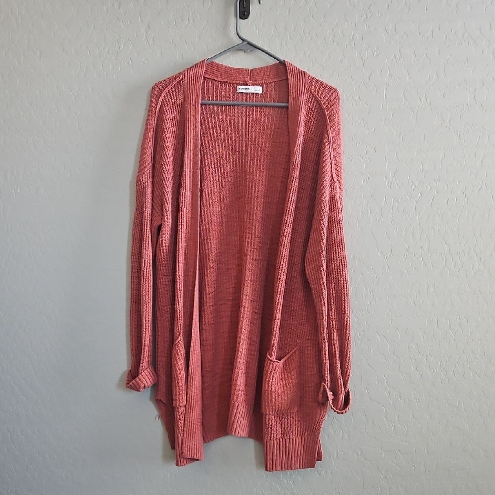 Sonoma Women's Coral Open-Front Cardigan